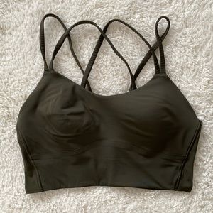 ❤️ Like a Cloud Longline Bra Light Support, B/C Cup Olive Green Size 6